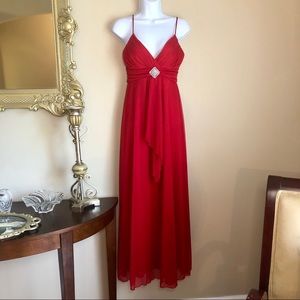 Formal Red Dress NWOT Y2K